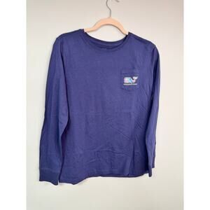 NWT! Vineyard Vines Long Sleeve T-Shirt Size Medium in Navy Blue
